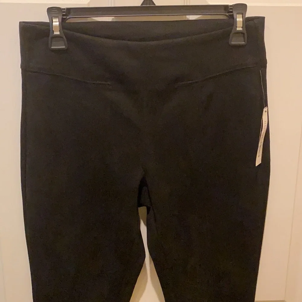 Faux suede leggings, NWT, Black - Picture 2 of 9